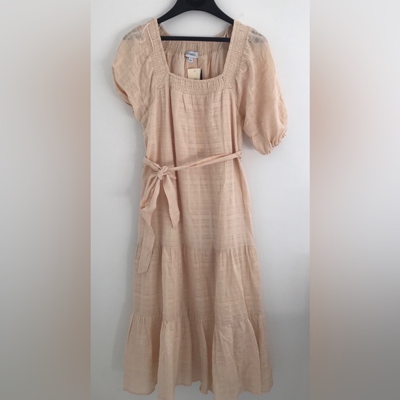 EVEREVE Carly S Midi Dress Tiered BLUSH NWT $108 Nwt - Picture 6 of 11